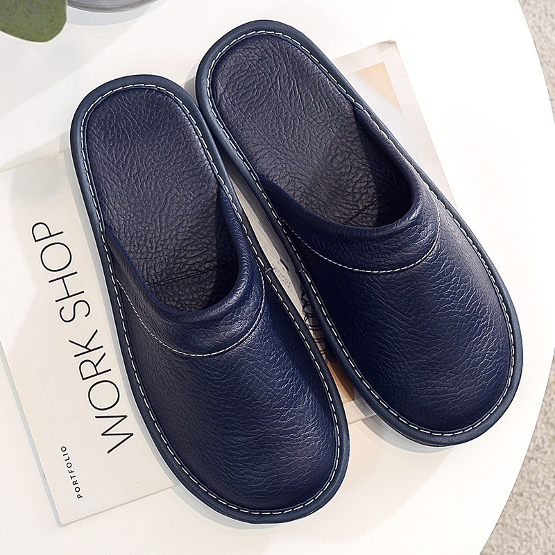 Flyover Shoes Men's Genuine Leather Home Slippers foto 5