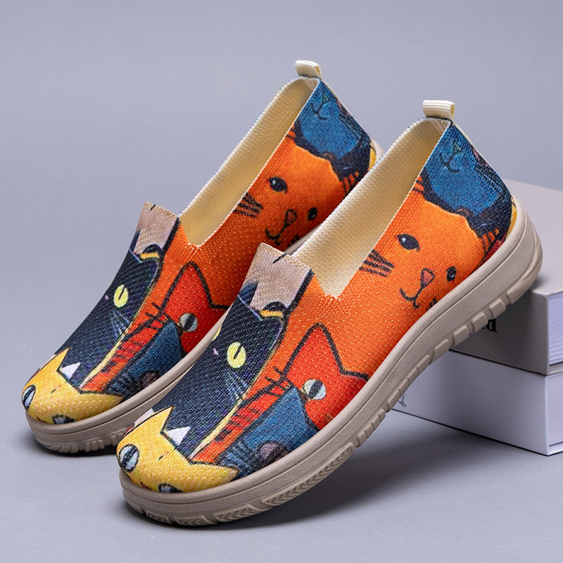 Plus Size Women's Shoes Color-blocking Cloth Shoes Slip-on Pumps foto 5