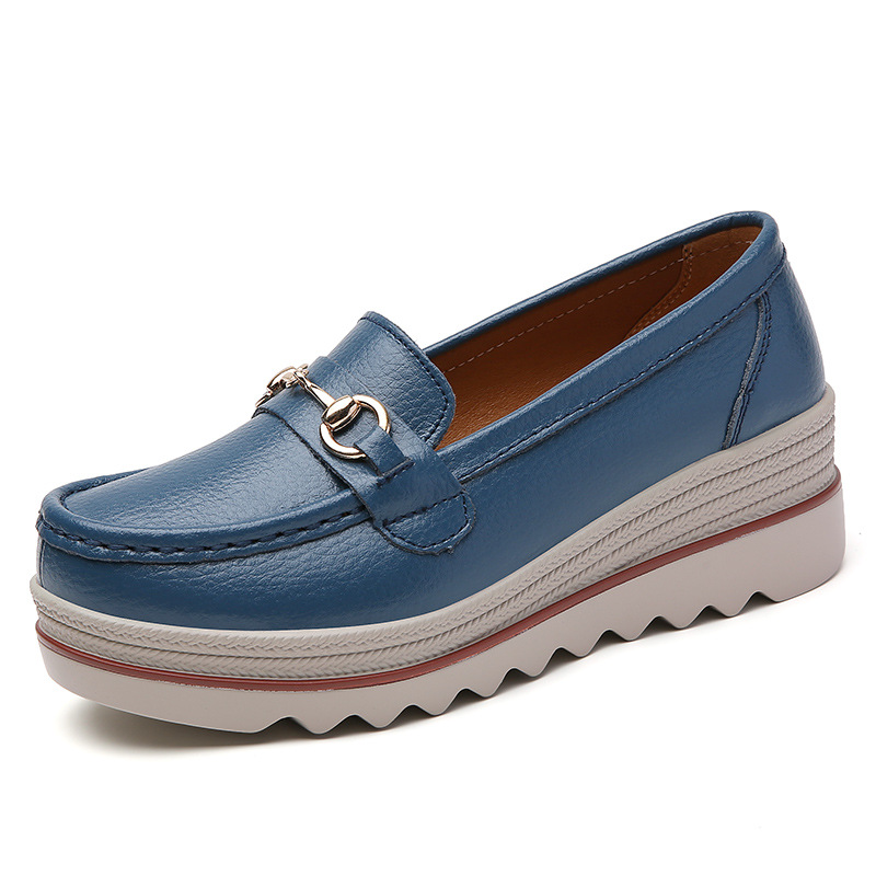 Slip-on Oversized Shoes Comfortable All-match Leather Shoes For Women foto 4