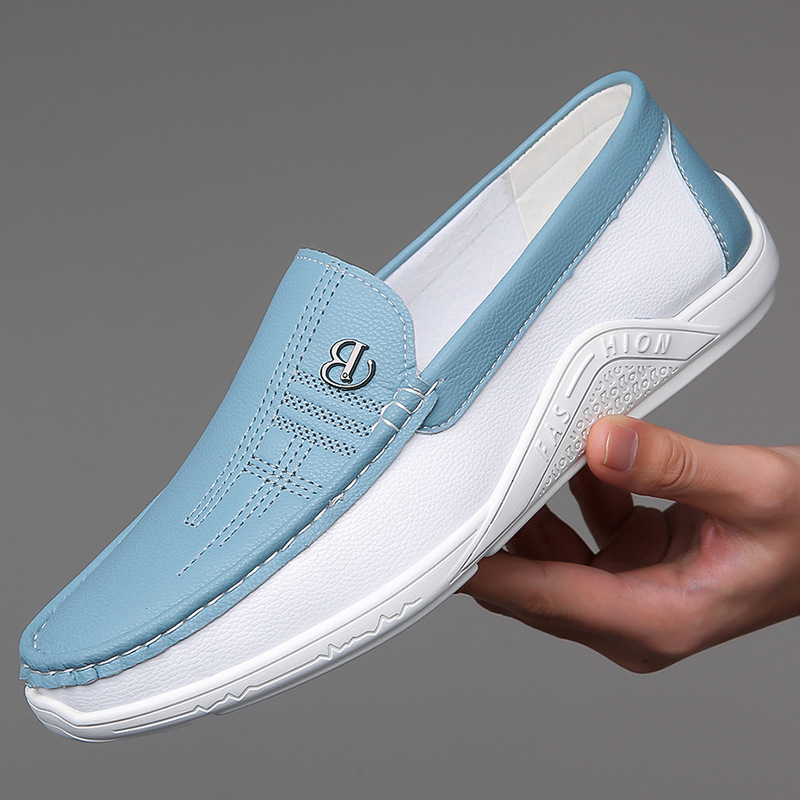 Summer Men's Casual Leather Shoes foto 5