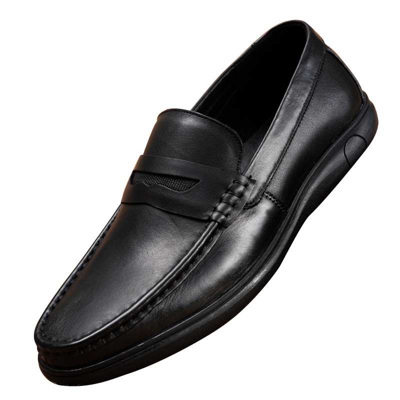 Leather Shoes Men's Autumn New Flat Heel Soft Bottom foto 2