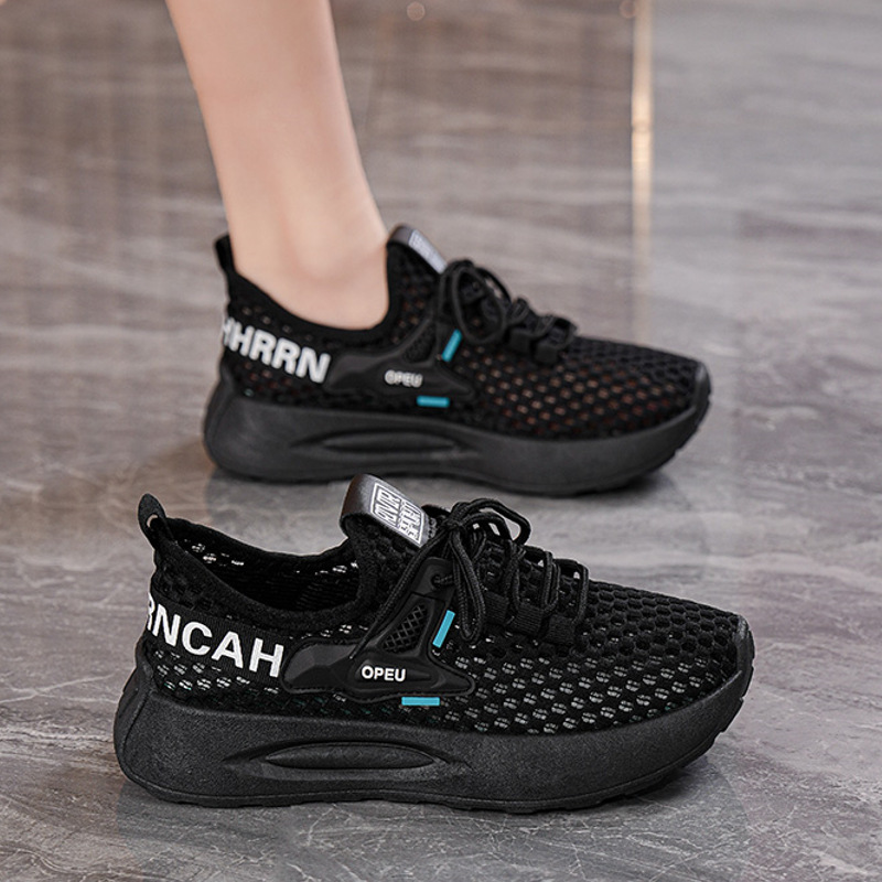 Korean-style Versatile Thick-soled Flyknit Sporty Casual Trendy Dad Shoes foto 2