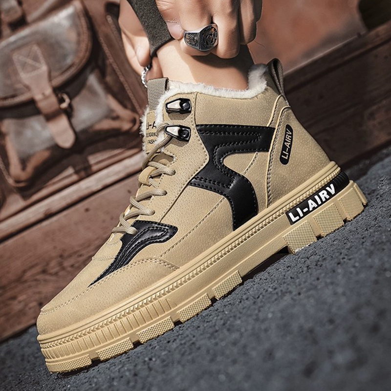 Winter Thickened Velvet Warm Ankle Boots Men Outdoor Subzero Anti-cold Anti-ski Snow Boots Outdoor Casual Walking Running Flat Shoes foto 4