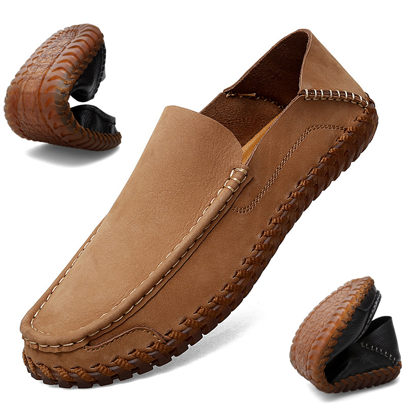 Lazy Top Layer Leather Shoes Plus Size Casual foto 2