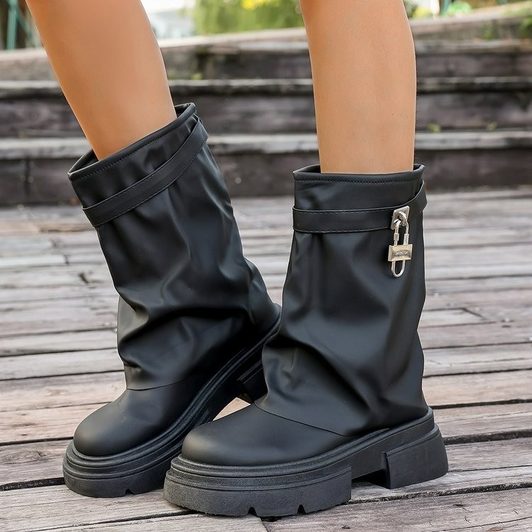 Simple British Style Thick-soled Martin Boots foto 2