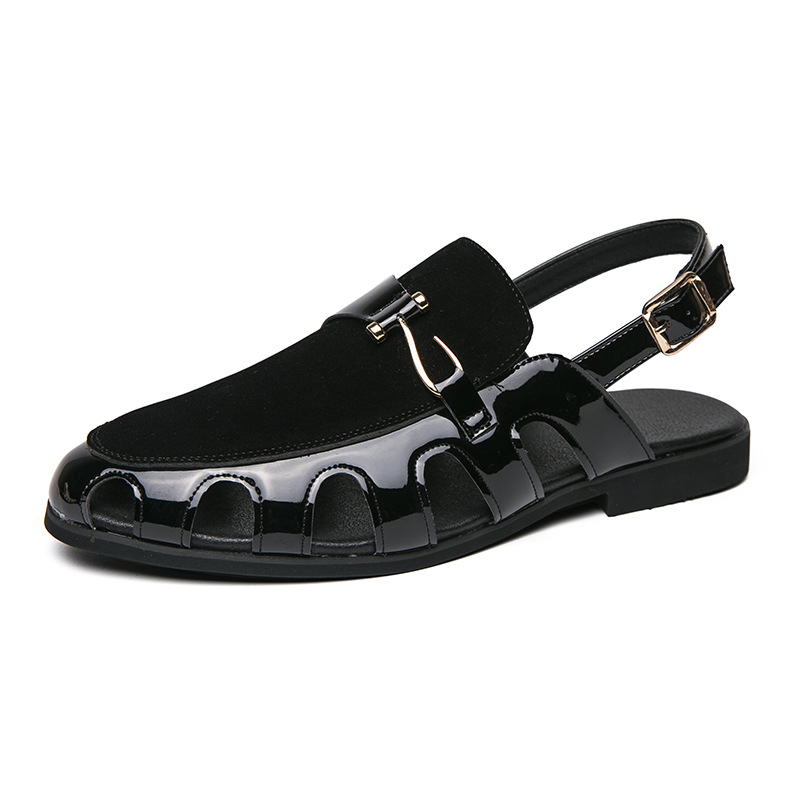 Breathable Men's Retro Low Heel Sandals foto 2