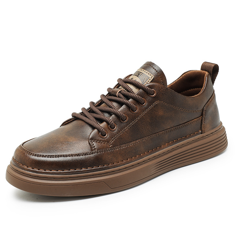 Men's Casual Tooling British Leather Boots foto 5