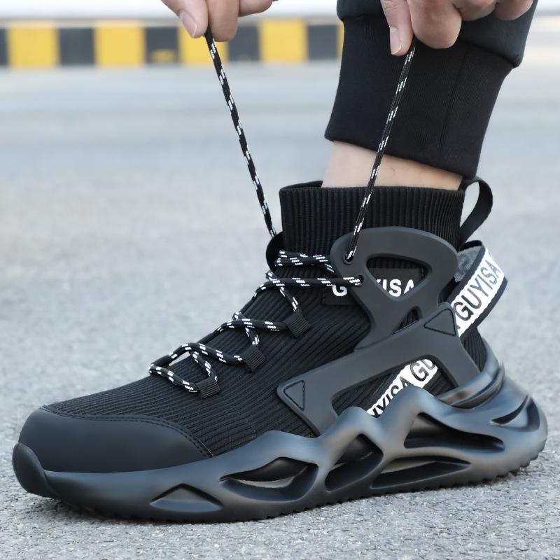 Men's Breathable And Smash-resistant Anti-seepage Steel Toe Cap Work Shoes foto 3