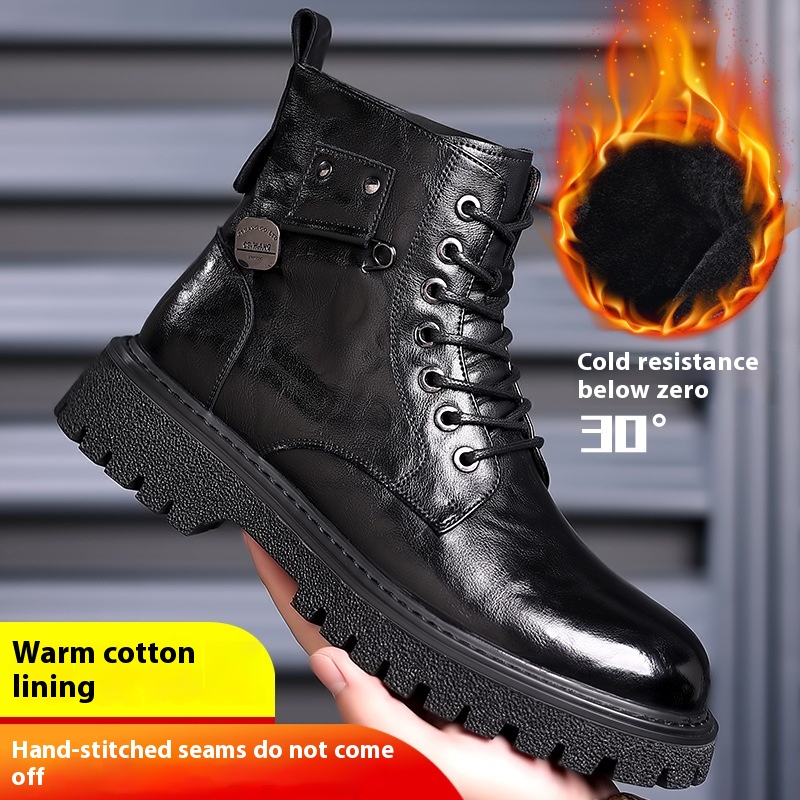 British Style All-matching Work Clothes Ankle Boots Fashion Haulage Motor Leather Boots