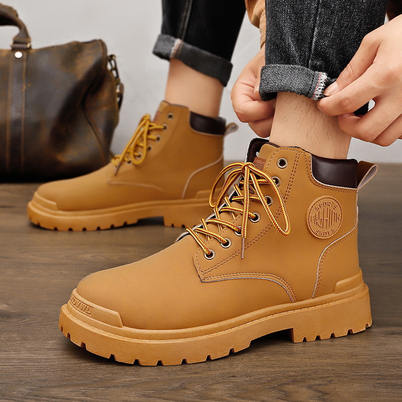 Mens Versatile High-top Thick-soled Work Boots foto 4