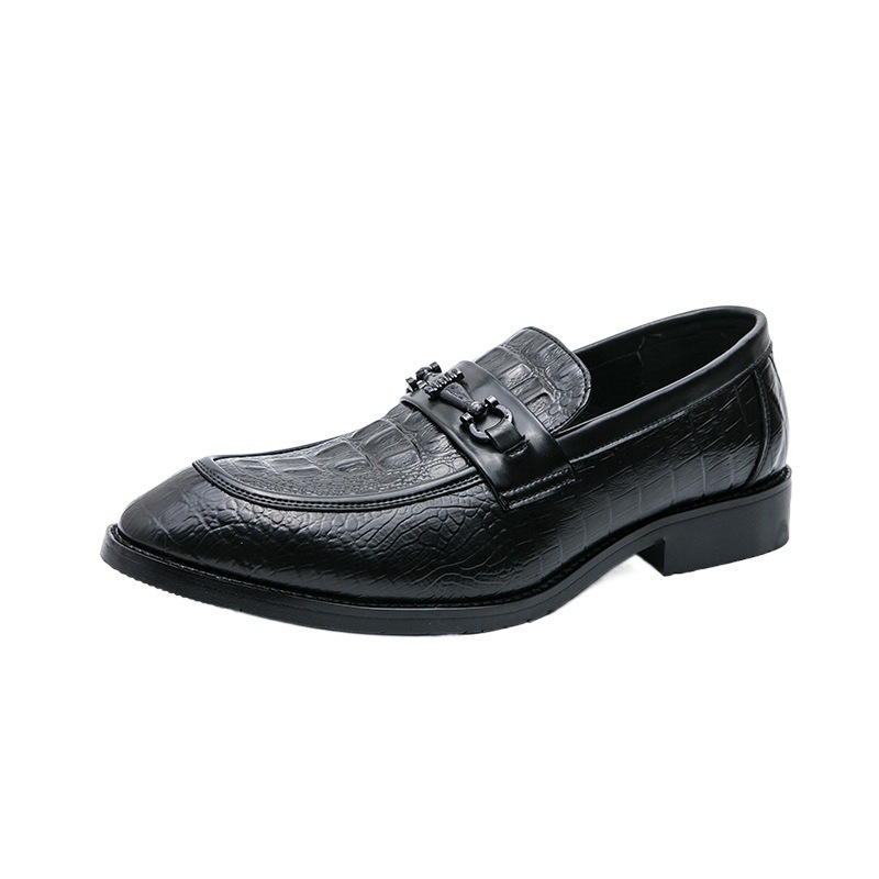Business Formal Wear Slip-on Leather Shoes 46 Pointed Wedding Groom's Shoes foto 3