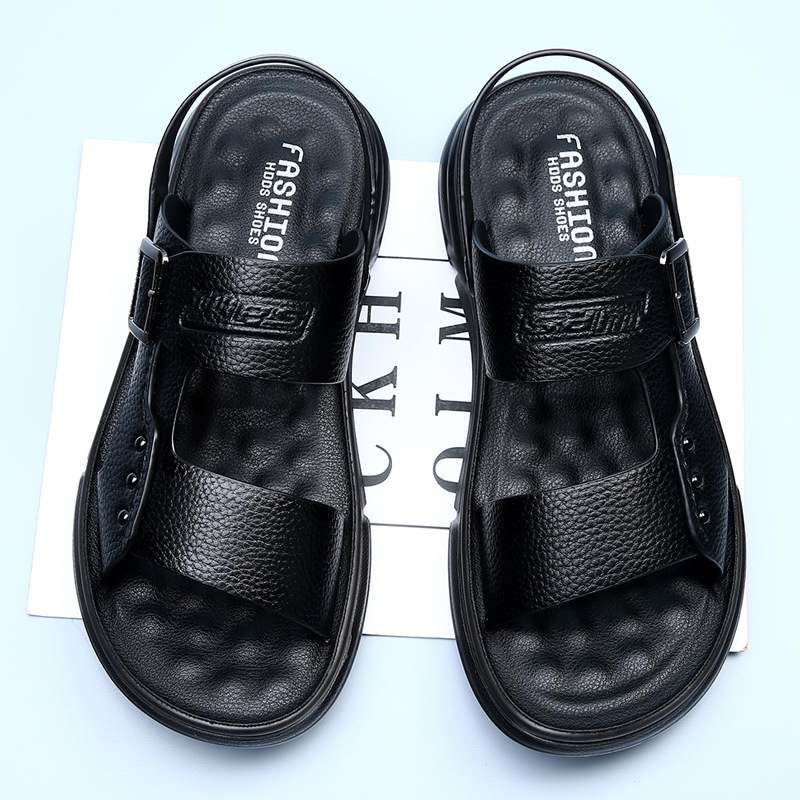 Soft Leather Men's Casual Beach Shoes Latex Pad foto 2