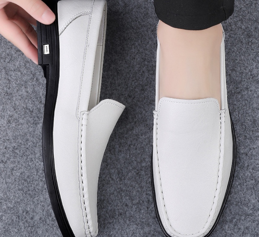 Fashion Multi-color Cowhide Casual Loafers Men