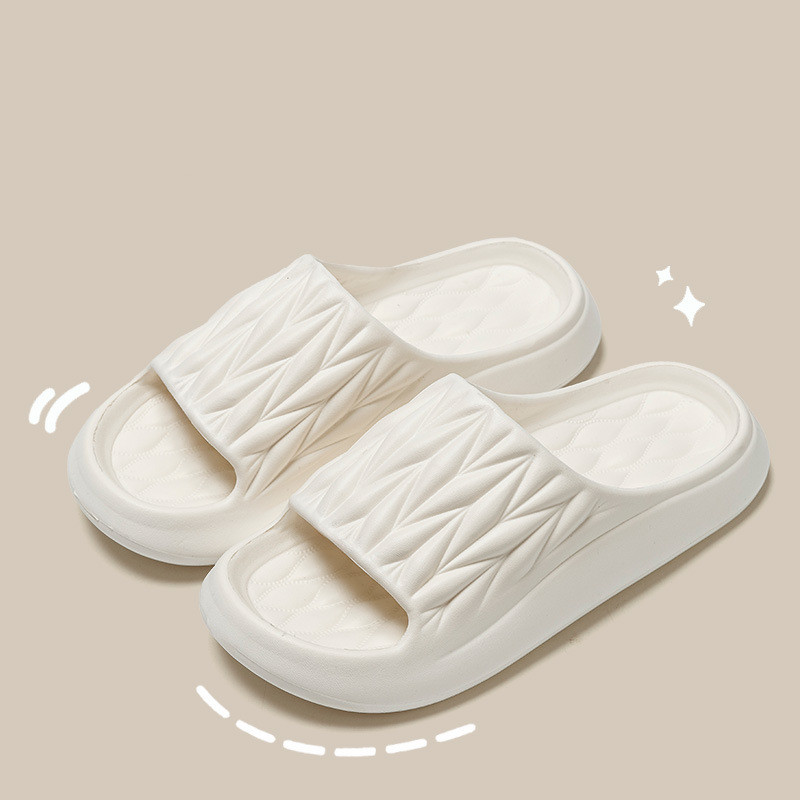 Leaf Texture Design Slippers For Women Men Summer Indoor Household Non-slip Anti-odor Bathing Slippers House Shoes Couple foto 4