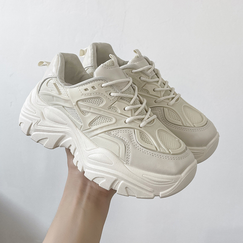 Thick-soled Breathable Single-lined Platform Dad Shoes foto 2