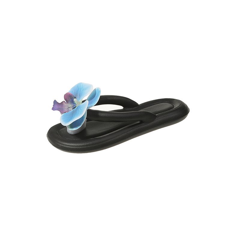 Butterfly Blue Design Soft Bottom Flip Flops Women Casual Non-slip Flip-flop foto 5