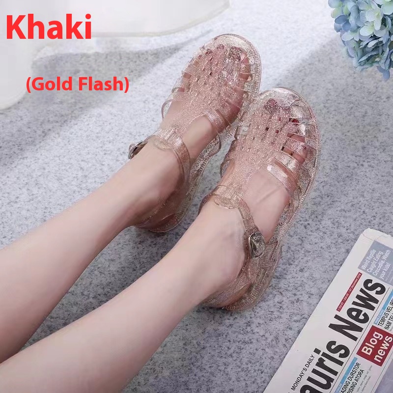 Crystal Gel Shoes Hollow Sandals For Women foto 3