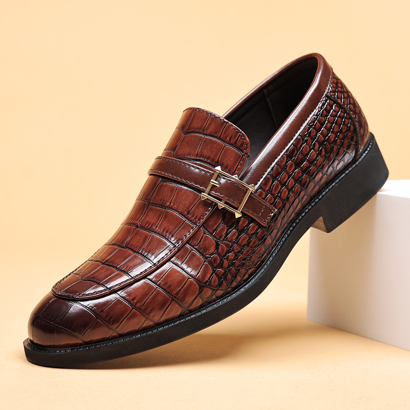 Leather Shoes Men's Business Crocodile Pattern foto 4