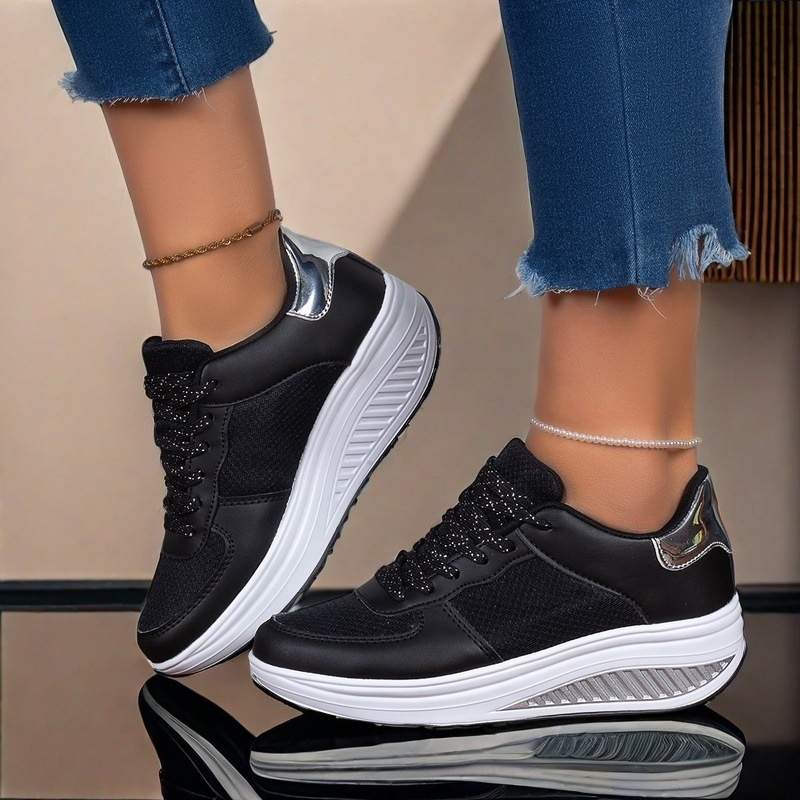 Women's Fly Woven Mesh Breathable Casual Sneaker Platform foto 4