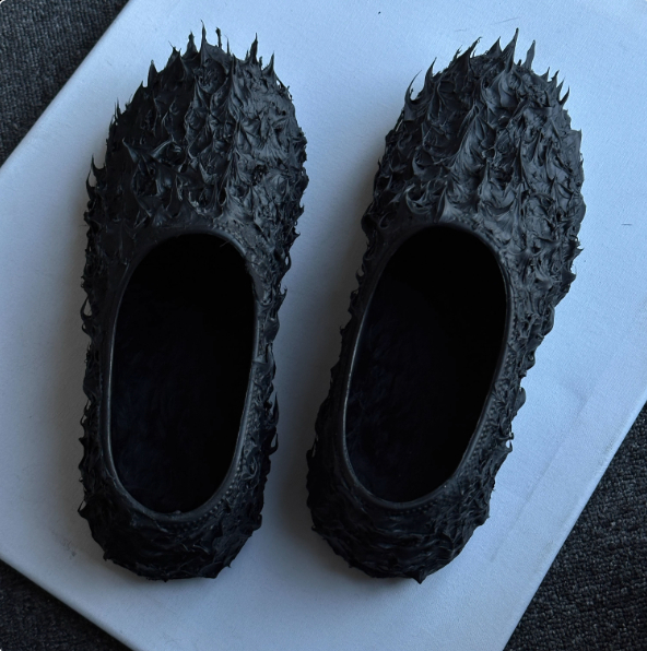 Thick-soled Bread Casual Shoes High-grade Large Round Toe Rubber Shoes foto 5