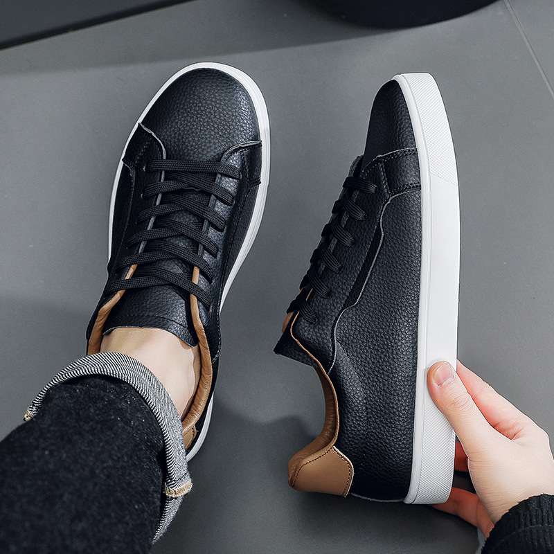 Spring New Mens White Sneakers With A Low-cut Design foto 4