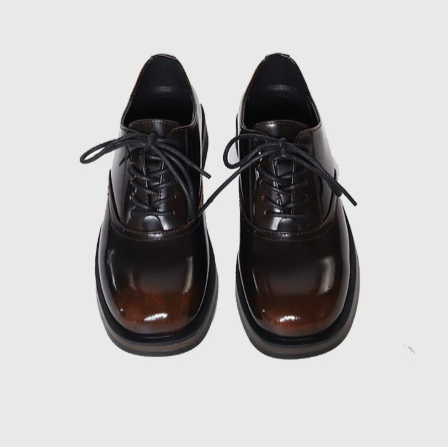 Mens Two-tone Thick-soled Leather Shoes Are Perfect For Both Casual And Commute Wear foto 4