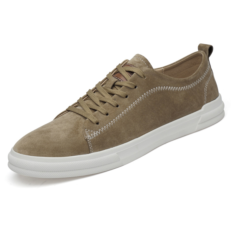 Spring Low-top Lace-up Cowhide Flat Versatile Sports Casual Shoes foto 5