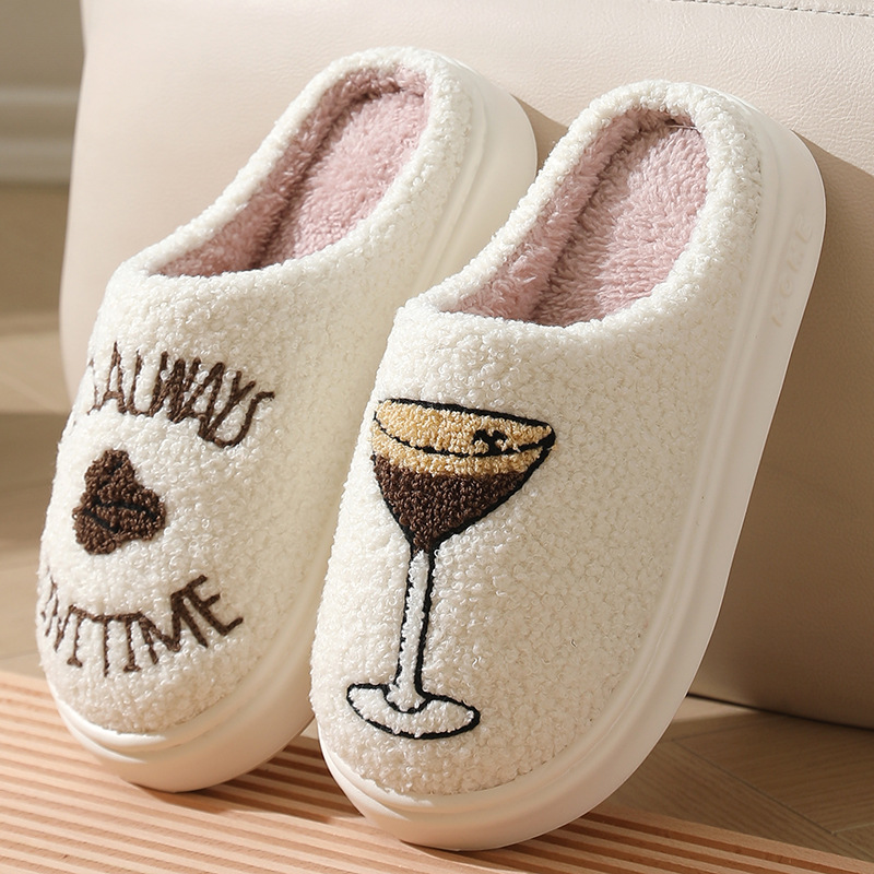 Couples Thick-soled Warm Cotton Slippers foto 4