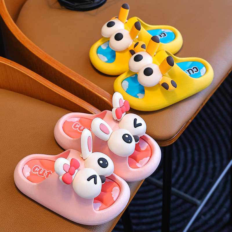 Children's Slippers Baby Non-slip Soft Bottom Indoor Bath Parent-child Children Sandals foto 2