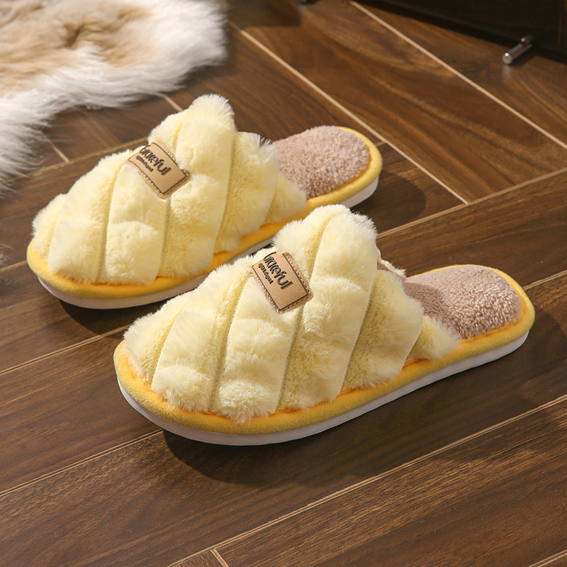 Cute Thick Bottom Interior Home Non-slip Plush Warm Cotton Slippers foto 3