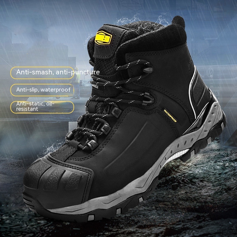 Labor Protection Shoes Men's Steel Toe Cap Anti-smashing foto 3