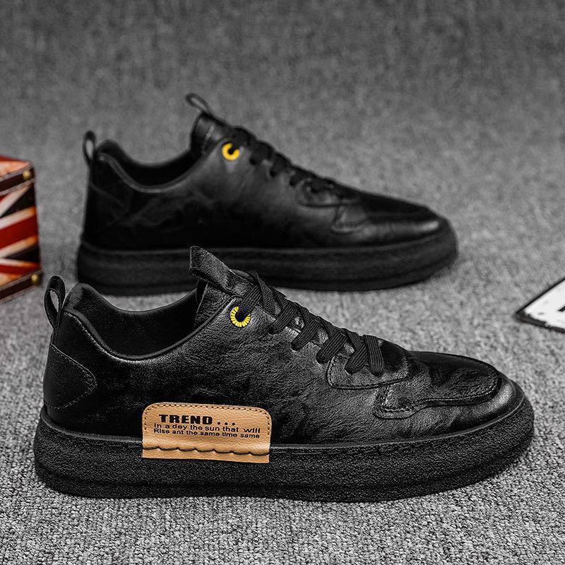 Men's Fashionable Hundred Leather Panel Shoes foto 2