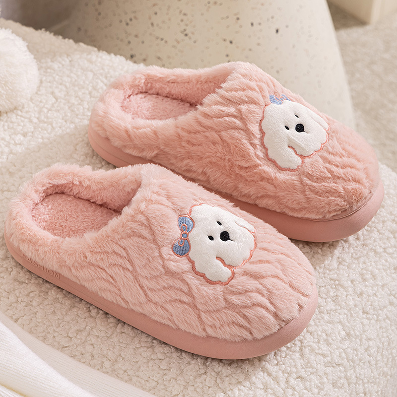 Couple Cotton Slippers Indoor Thickening Warm Plush Cotton Shoes foto 5