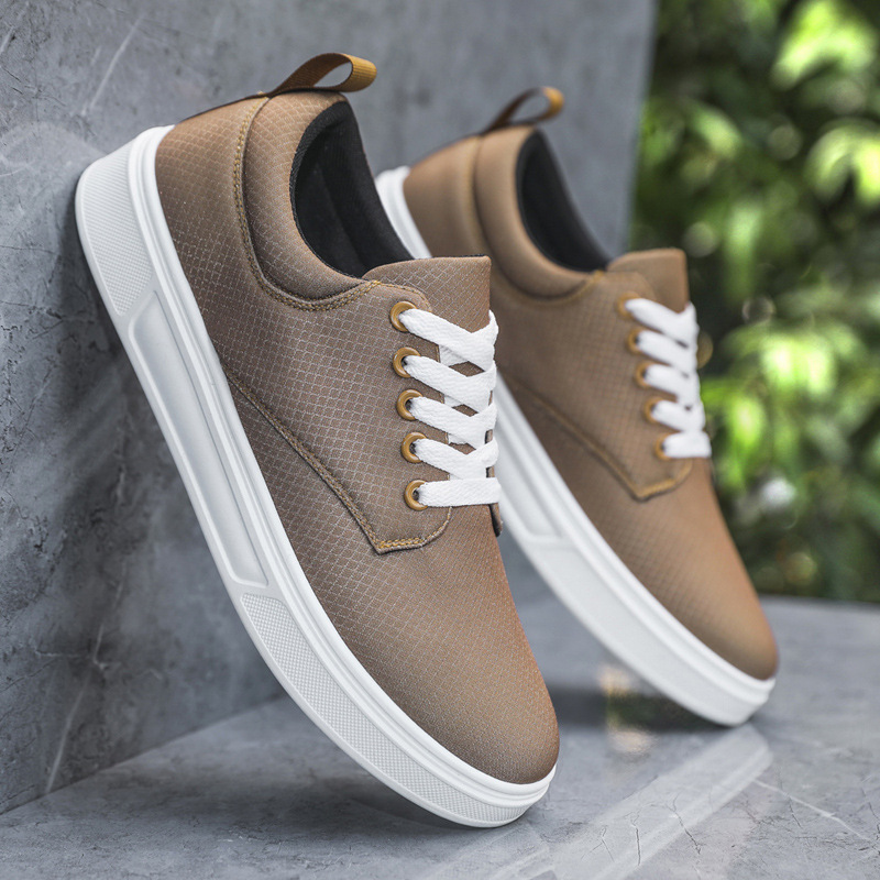 Men's Four Seasons Fashionable All-match Soft-soled White Shoes foto 2