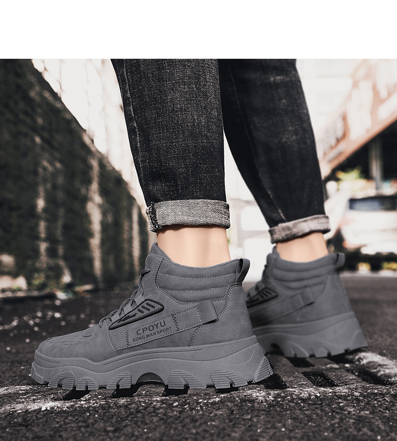 Mens Autumn High-Top Waterproof And Non-Slip Work BootsMartins foto 3