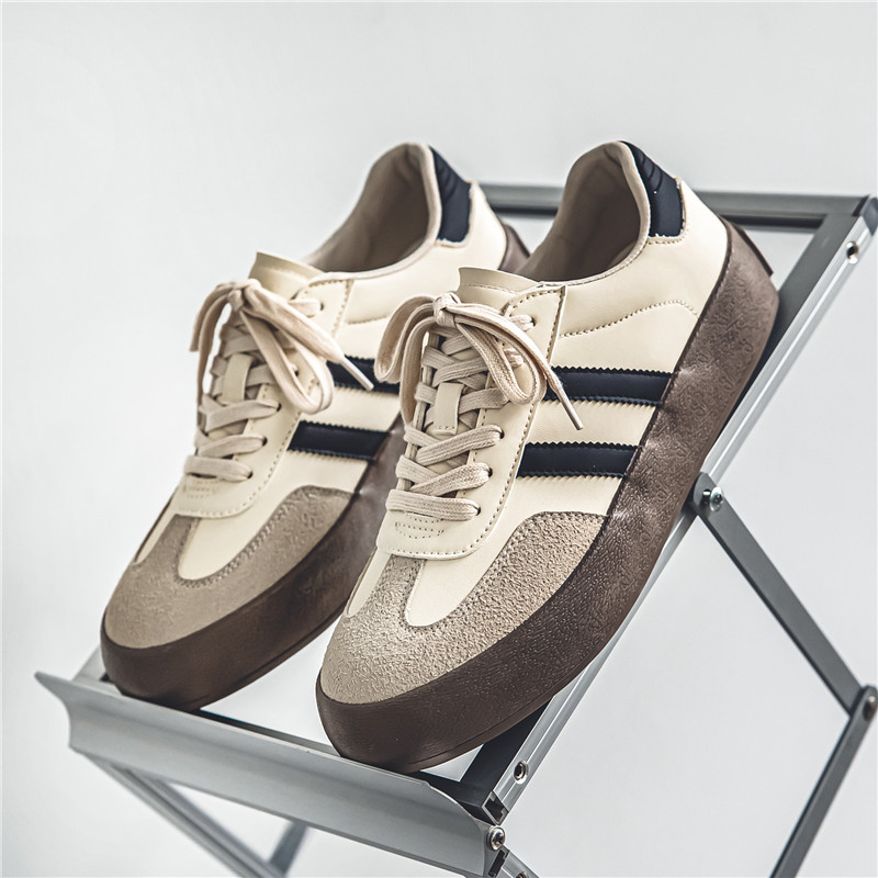 All-matching PU Leather Couple Flat Sneakers Men foto 4