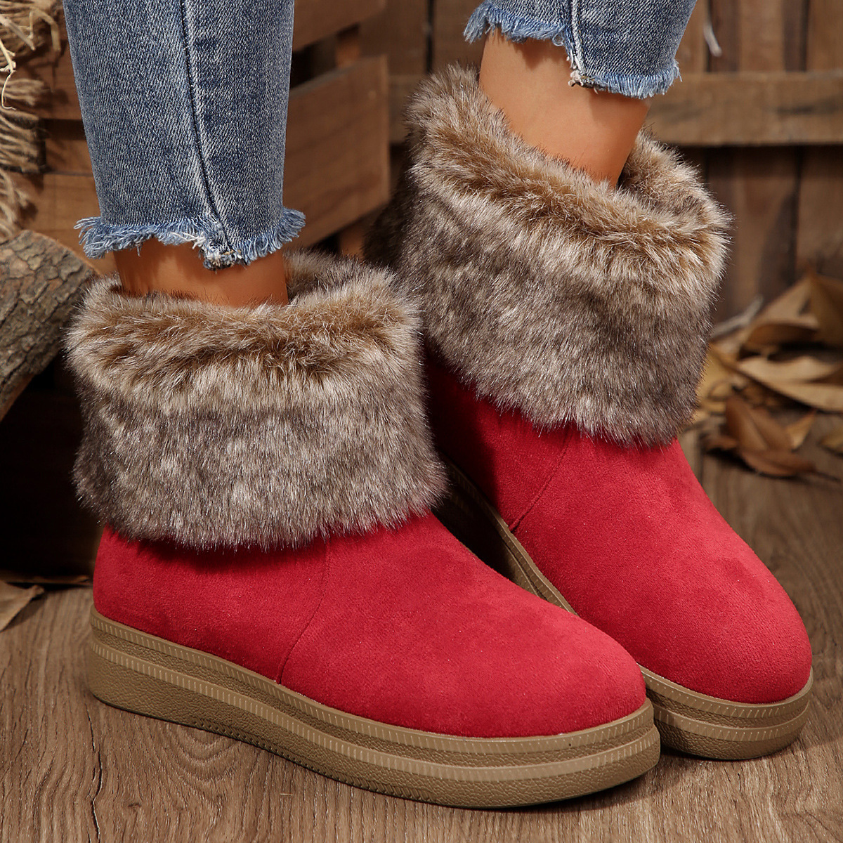 Women's Fleece-lined Cotton Snow Boots foto 5