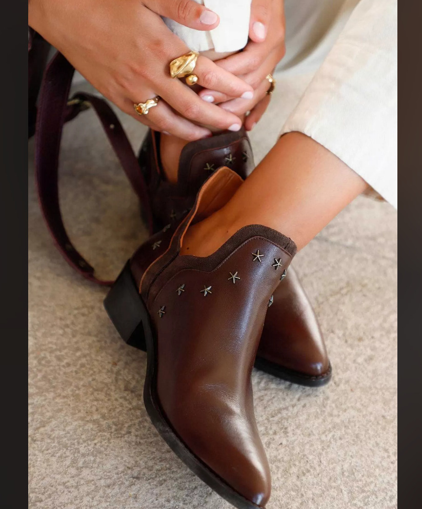 Fashion Ankle Boots With Metal Decoration Low Square Heel Large Size Ladies European And American Style foto 5