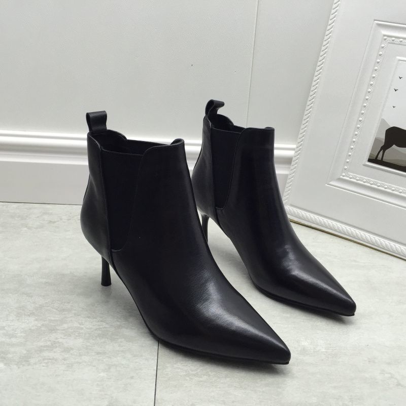 Professional-style Soft Leather Stiletto-heeled Lined High Boots foto 5