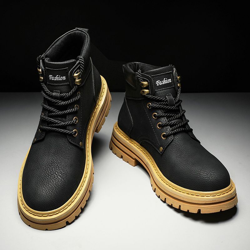 Winter New High Top Wild Platform Casual Leather Shoes foto 5