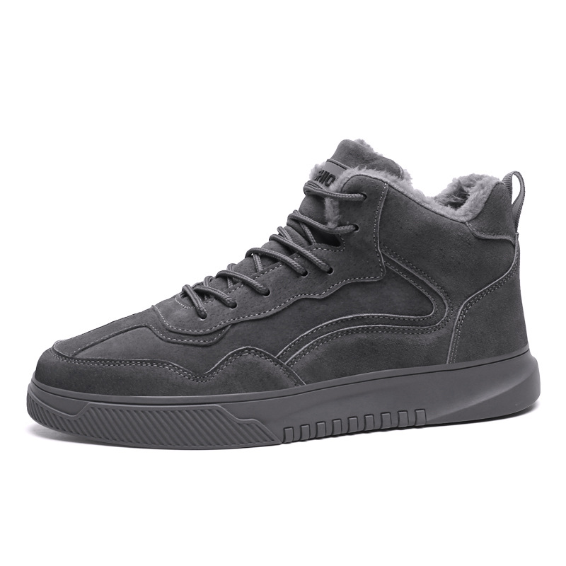 Winter Warm Cotton Shoes Men's Mid-top Trendy foto 3