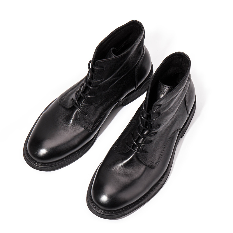 Trendy Workwear Boots All-match First Layer Cowhide Retro foto 4