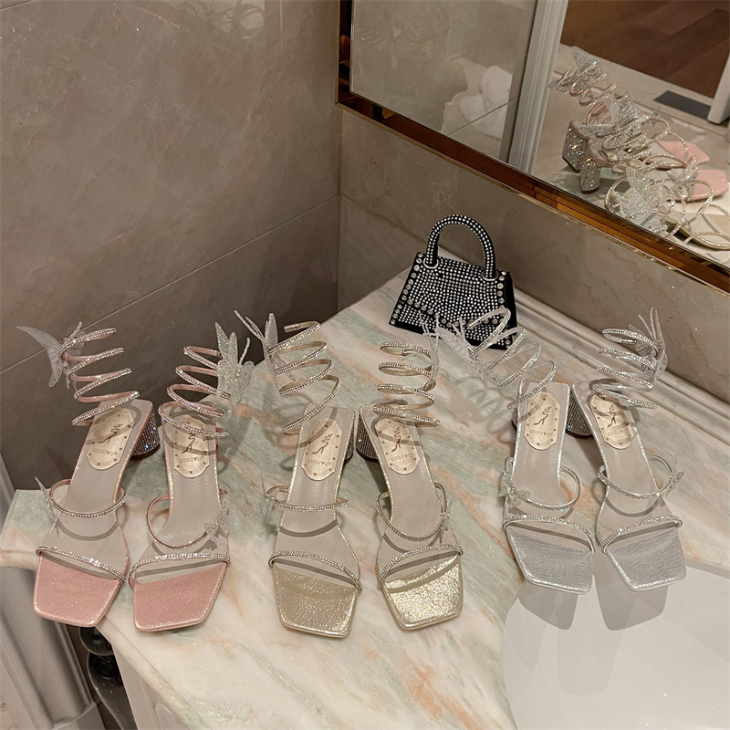Women's High-heeled Sandals Open Toe Thin Heeled Shoes foto 4