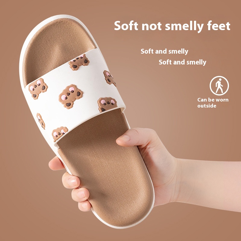 Cute Cartoon Bear Slippers For Men And Women New Non-slip foto 5
