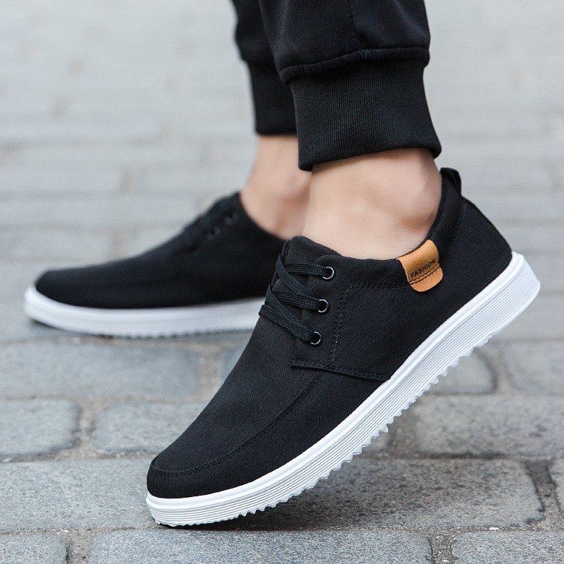 Men's Shoes Breathable Canvas Shoes Korean Style Trendy foto 4