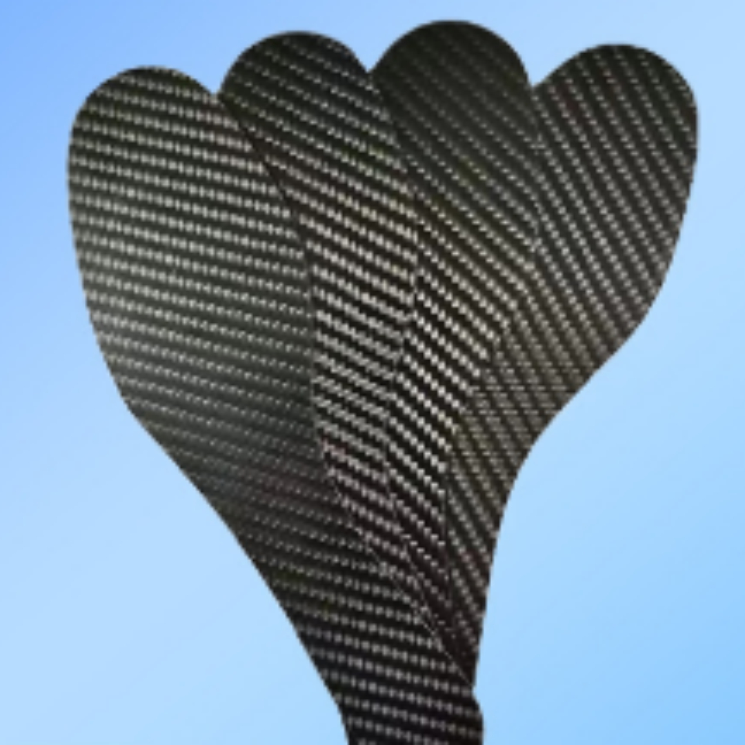3K Full Palm Carbon Fiber Insole For Shock Absorption And High Elasticity Running foto 2