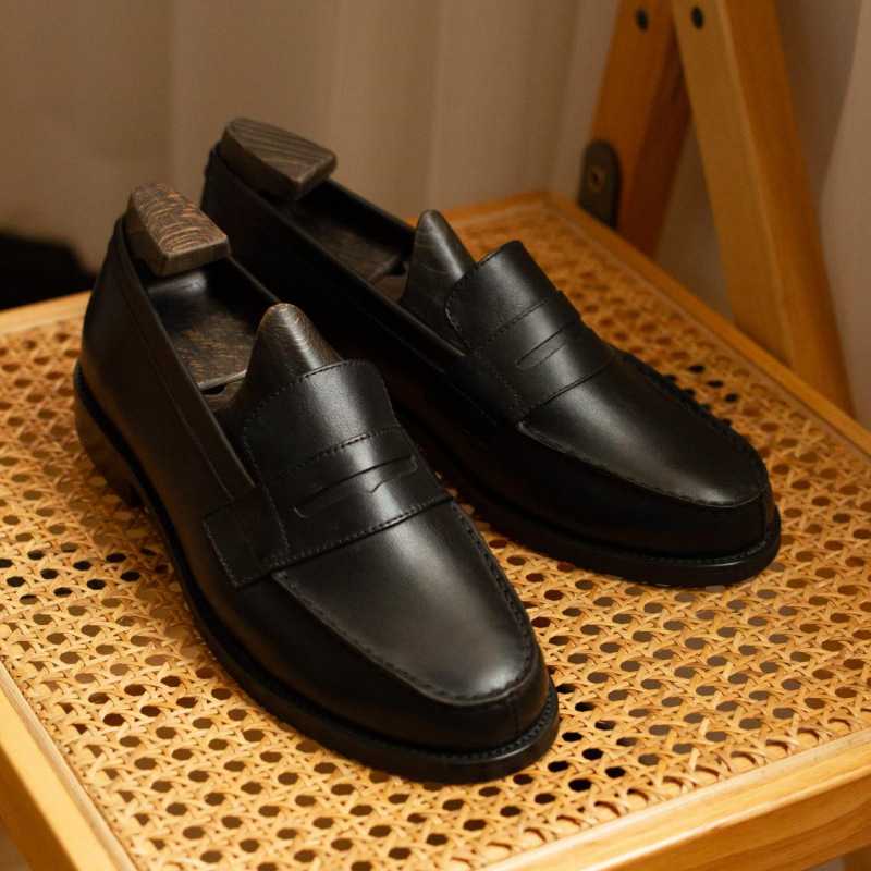 Men's Fashion Retro Black British Wind Shoes foto 2