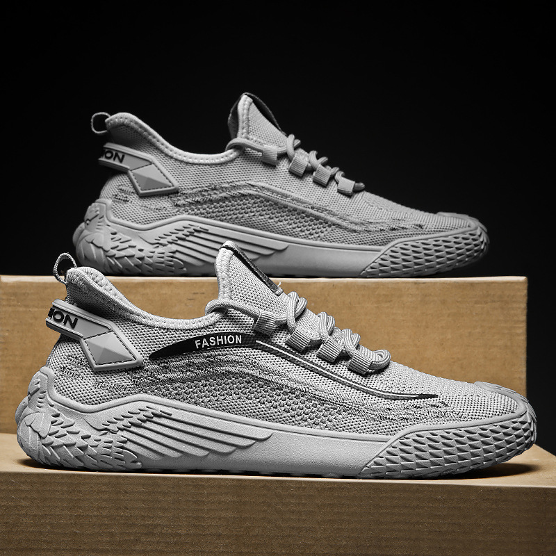 Men's Flying Woven Breathable Mesh Running Shoes foto 5