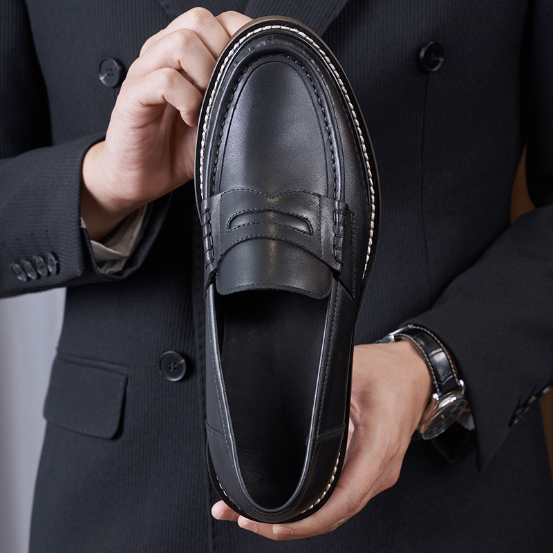 Comfortable Breathable Commuter Business Casual Leather Shoes Men foto 4