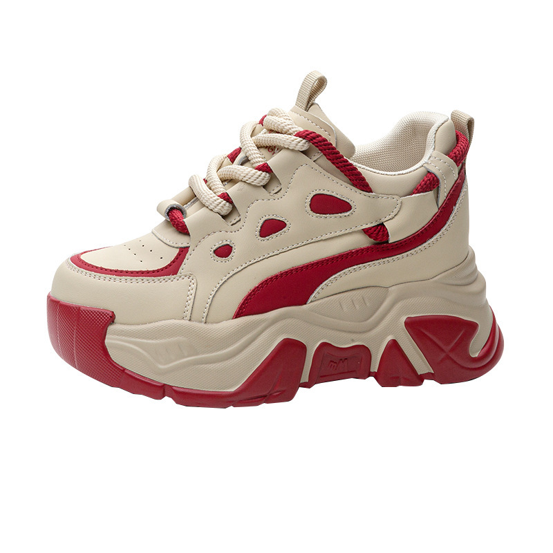 Thick Bottom Heightened Daddy Shoes Women Autumn And Winter New Color Matching Casual Sports foto 4